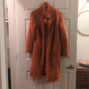 Angashion Orange Fuzzy Fleece Like New